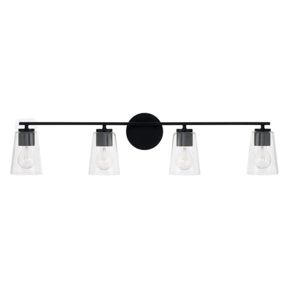 Finley 4-Light Vanity, Vanity, Matte Black