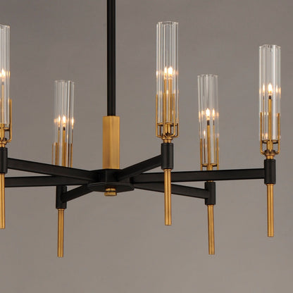 Moxon 6-Light LED Chandelier, Chandelier, Black