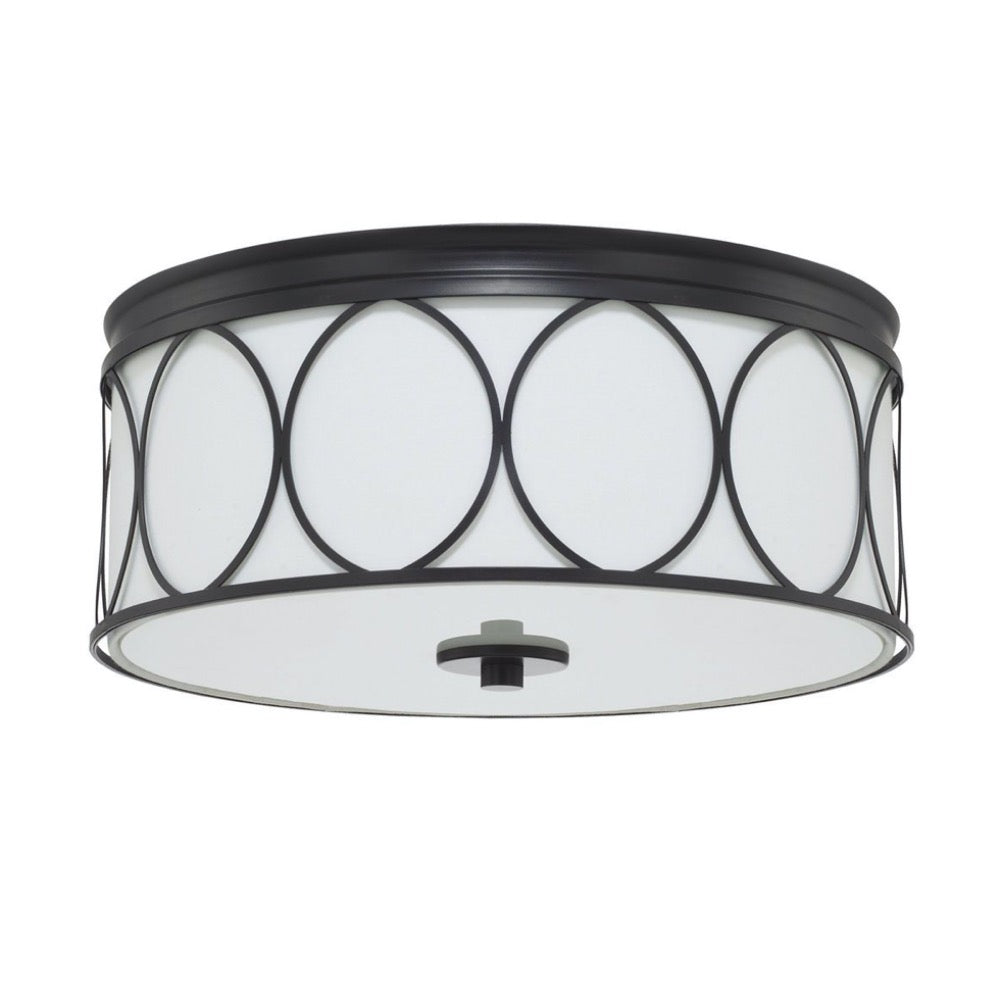 Colton 3-Light Flush Mount, Flush Mount, Matte Black