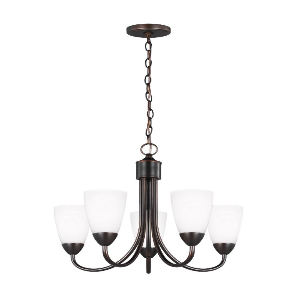 Barton Five Light Chandelier, Chandelier, Bronze