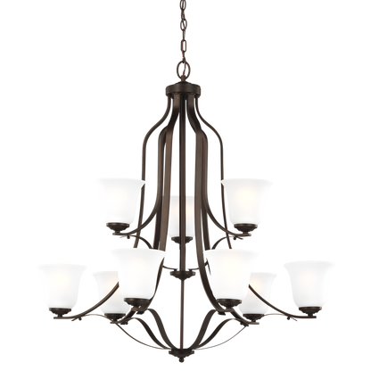 Hanover 9-Light Chandelier, Chandelier, Bronze