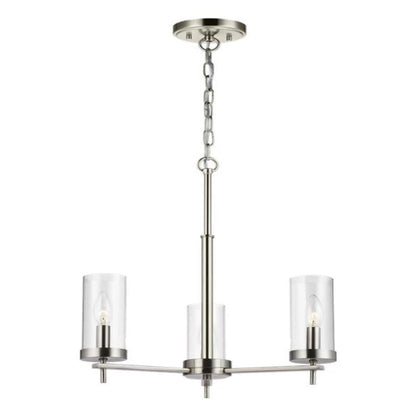 Huntington 3-Light Chandelier, Chandelier, Brushed Nickel