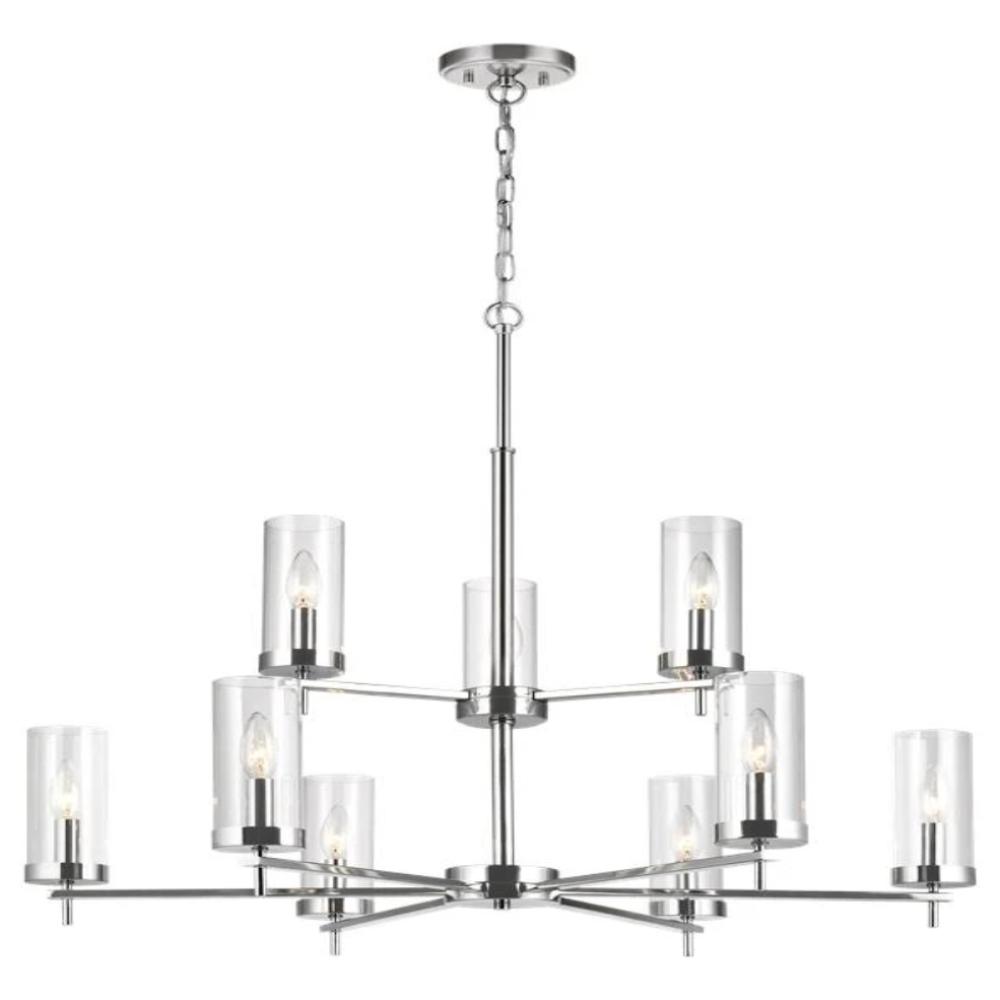Huntington 9-Light Chandelier, Chandelier, Chrome