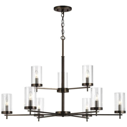 Huntington 9-Light Chandelier, Chandelier, Oil Rubbed Bronze