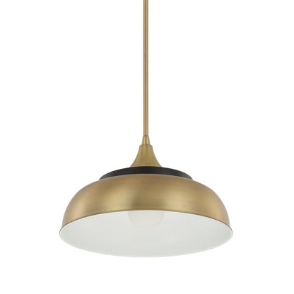 Lori Pendant, Pendant, Brass and Onyx