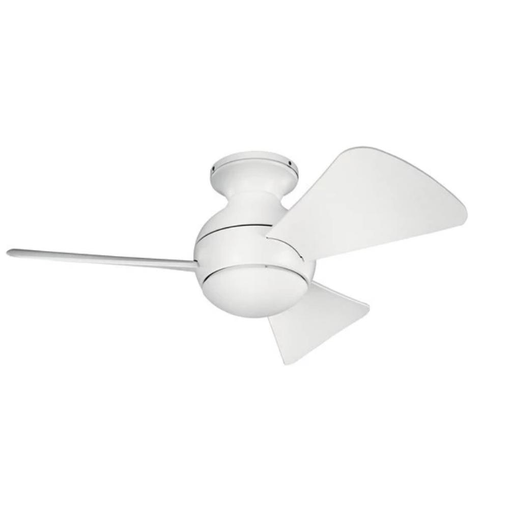 Kael Fan, 34" LED Ceiling Fan, Matte White, Cap