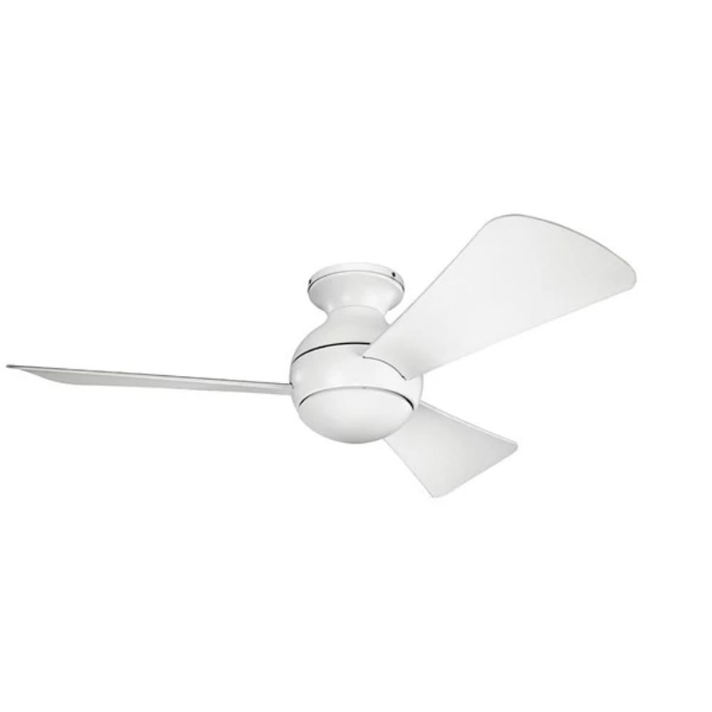 Kael Fan, 44" LED Ceiling Fan, Matte White, Cap