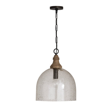 Kenley Pendant Grey Wash, Pendant, Seeded Glass Pendant 