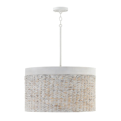Alani 4-light Drum Pendant, Pendant, Chalk Wash