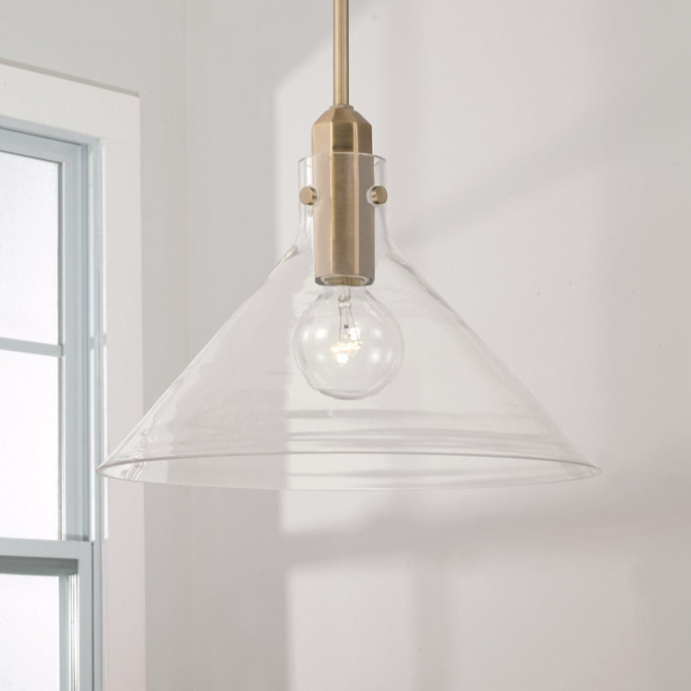 Baxter 1-light Pendant, Pendant, Brass