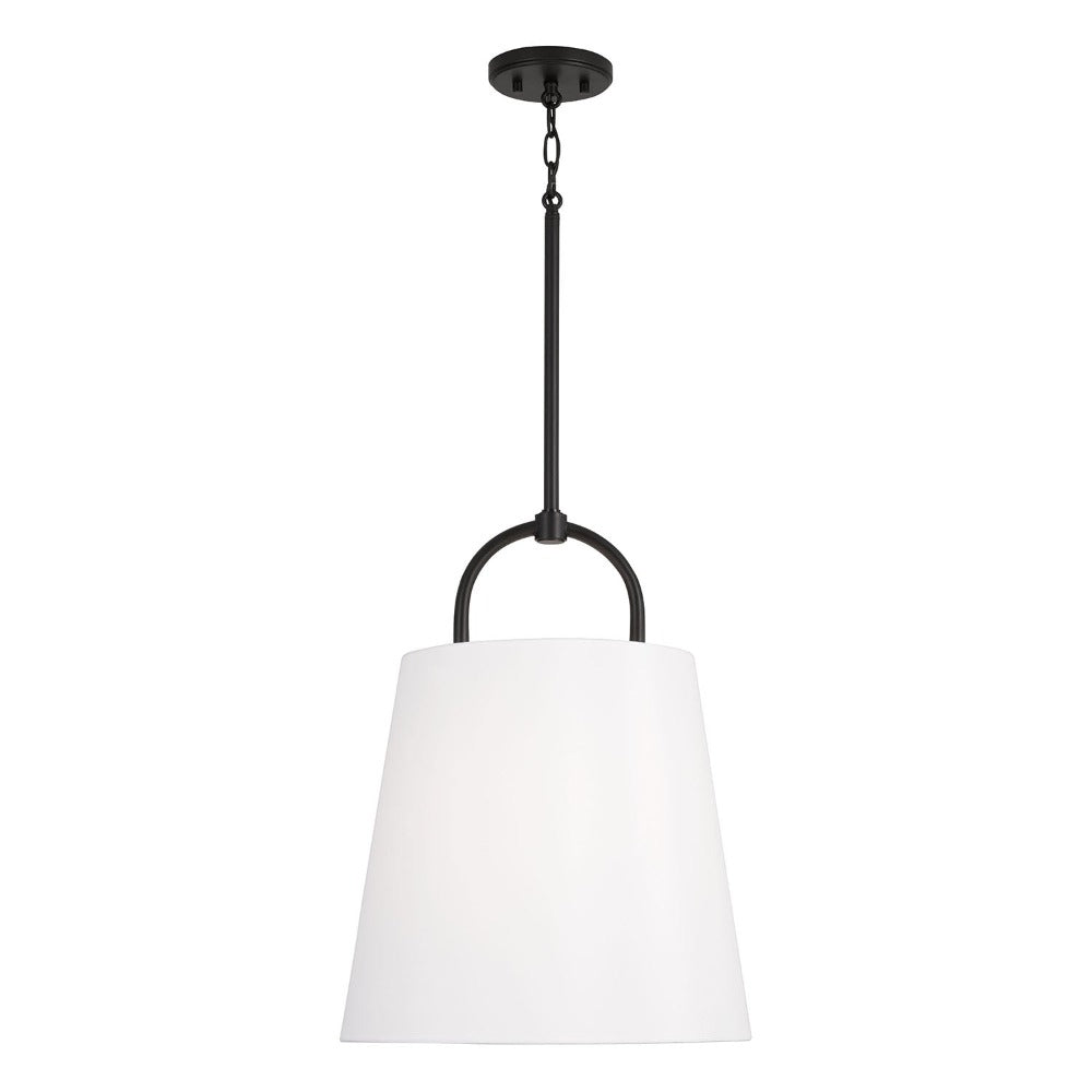 Birdie 1-Light Pendant, Medium Shaded Pendant, Matte Black
