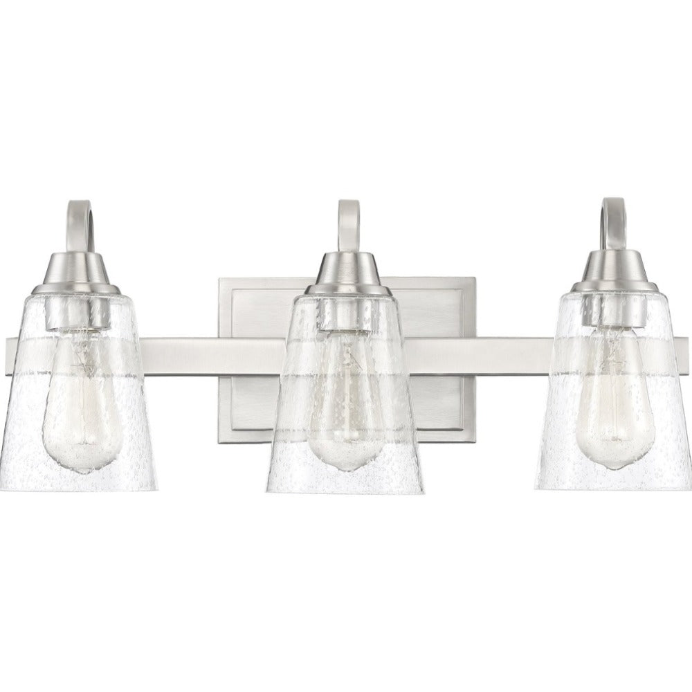 Venice 3-light Vanity, Vanity, Brushed Nickel