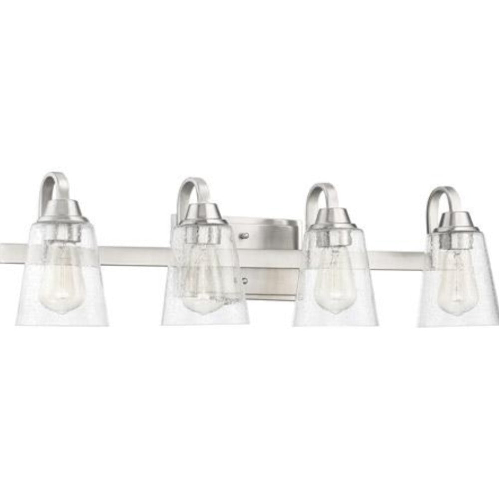Venice 4-Light Vanity, Vanity, Brushed Nickel