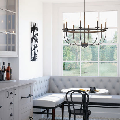 Emery Chandelier, Chandelier, Matte Black 