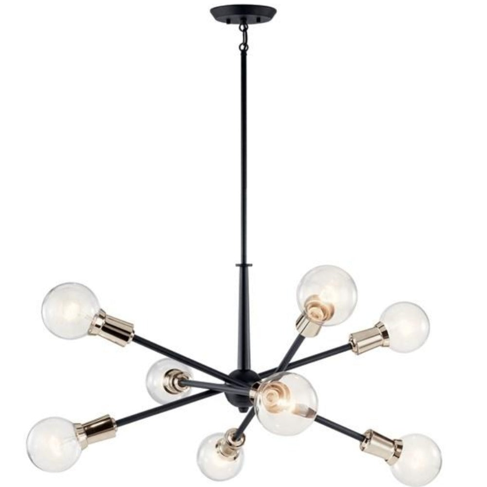 Armstrong 8-Light Chandelier, Chandelier, Black