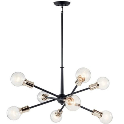 Armstrong 8-Light Chandelier, Chandelier, Black