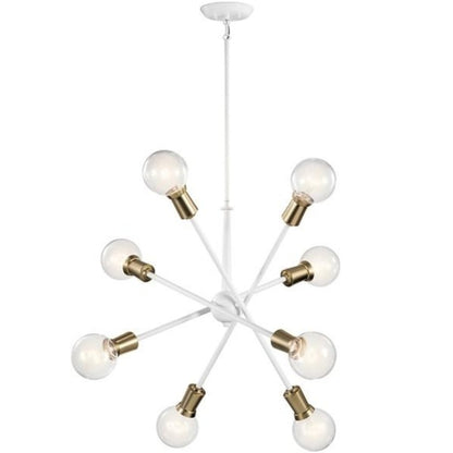 Armstrong 8-Light Chandelier, Chandelier, White