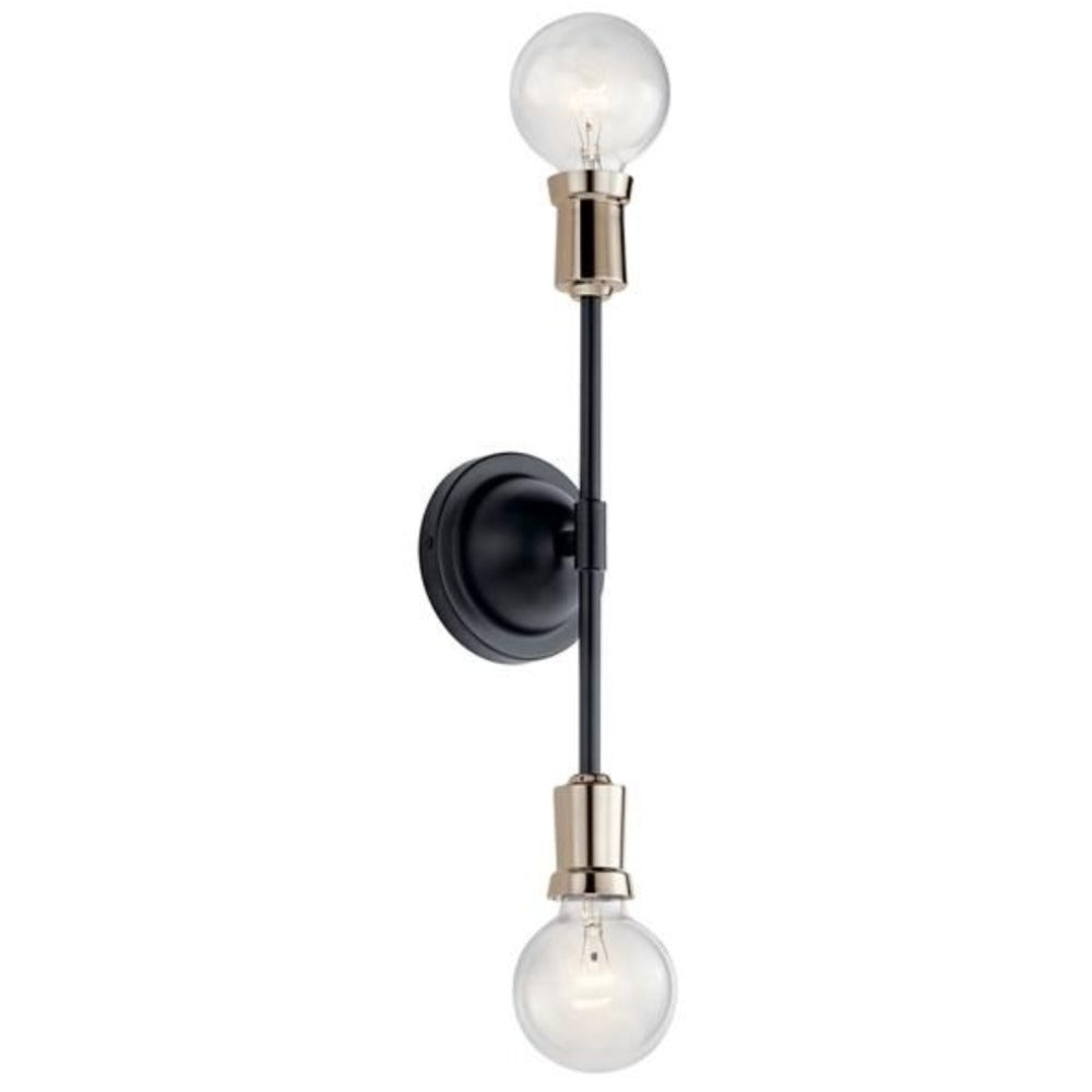Armstrong 2-Light Sconce, Sconce, Black
