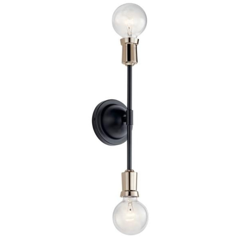 Armstrong 2-Light Sconce, Sconce, Black