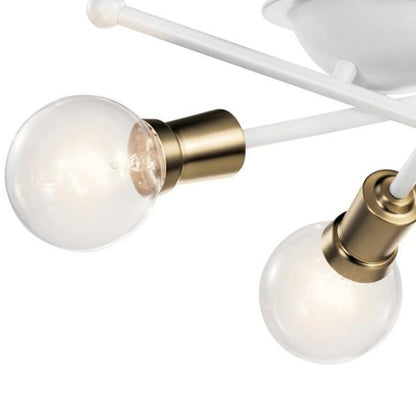 Armstrong 3-Light Flush Mount, Flush Mount, White