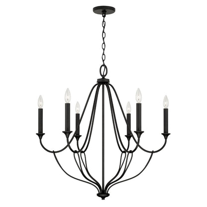 Luella Chandelier, Chandelier, Black Iron