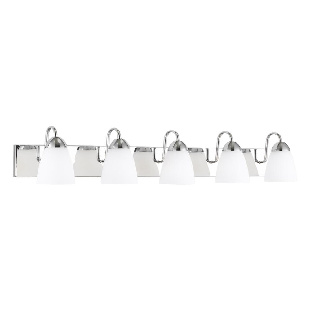 Barton 5-Light Vanity, Vanity, Chrome