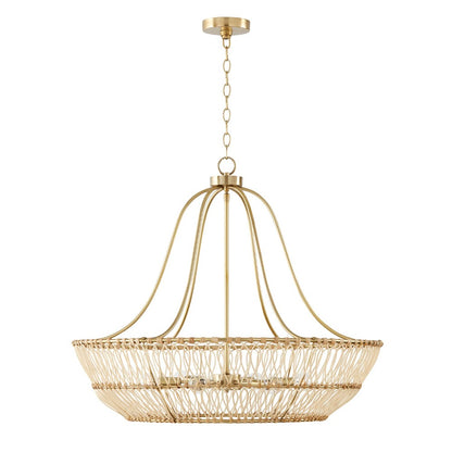 Saven 6-Light Chandelier, Chandelier, Matte Brass