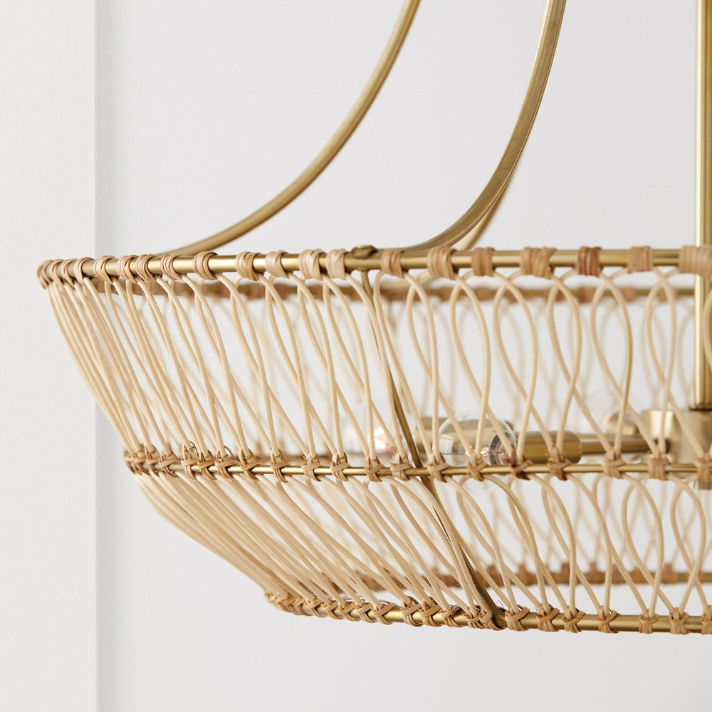 Saven 6-Light Chandelier, Chandelier, Matte Brass