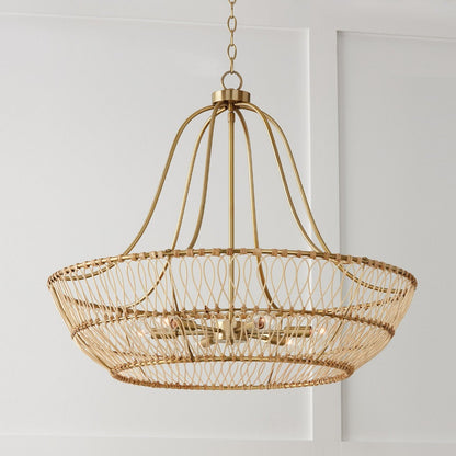 Saven 6-Light Chandelier, Chandelier, Matte Brass