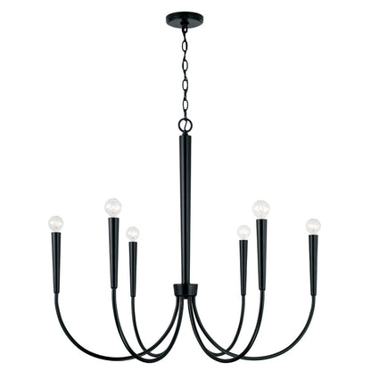 Audrey Chandelier, Chandelier, Matte Black