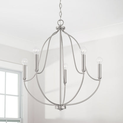 Susie Chandelier, Chandelier, Burnished Nickel