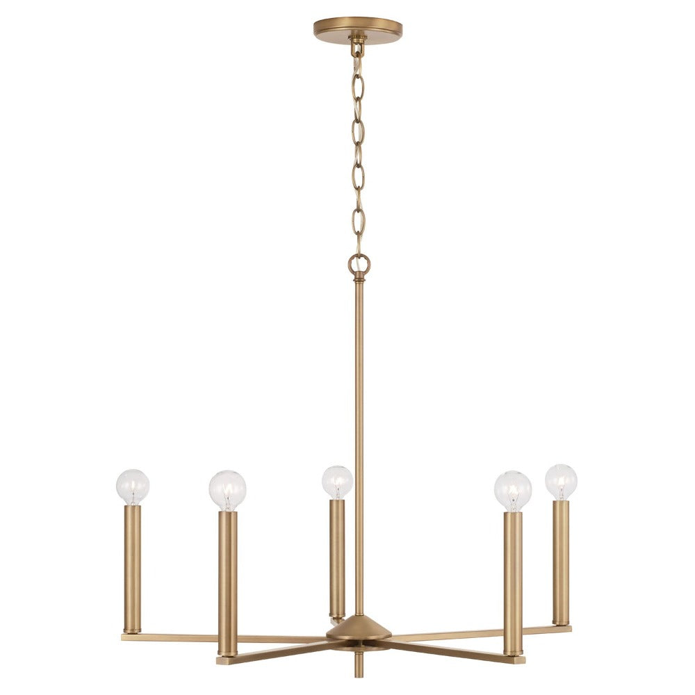 Finley Chandelier, Chandelier, Aged Brass