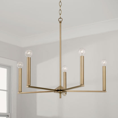 Finley Chandelier, Chandelier, Aged Brass