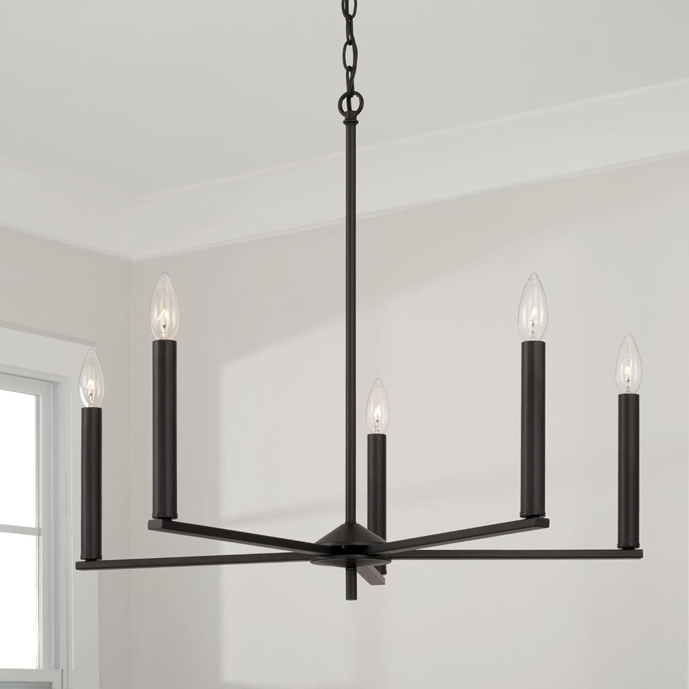 Finley Chandelier, Chandelier, Matte Black