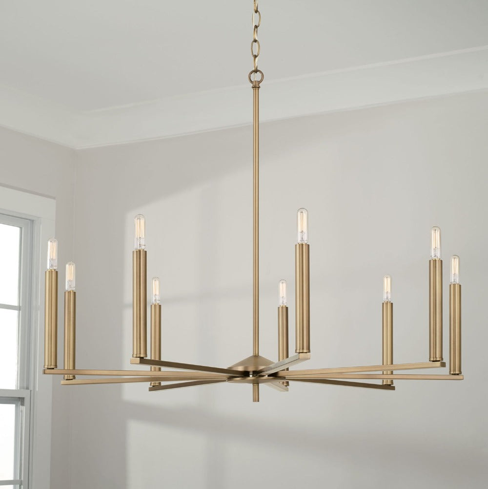 Finley Chandelier, Chandelier, Aged Brass