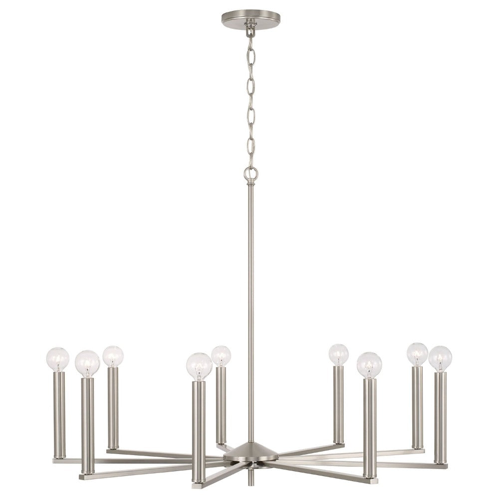 Finley Chandelier, Chandelier, Brushed Nickel