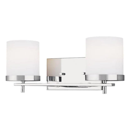 Huntington 2-Light Vanity, Vanity, Chrome