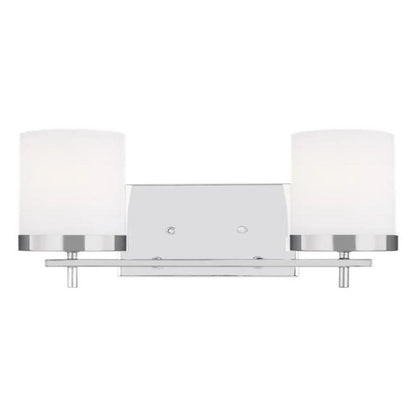 Huntington 2-Light Vanity, Vanity, Chrome