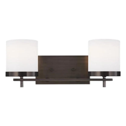 Huntington 2-Light Vanity, Vanity, Oil Brushed Bronze