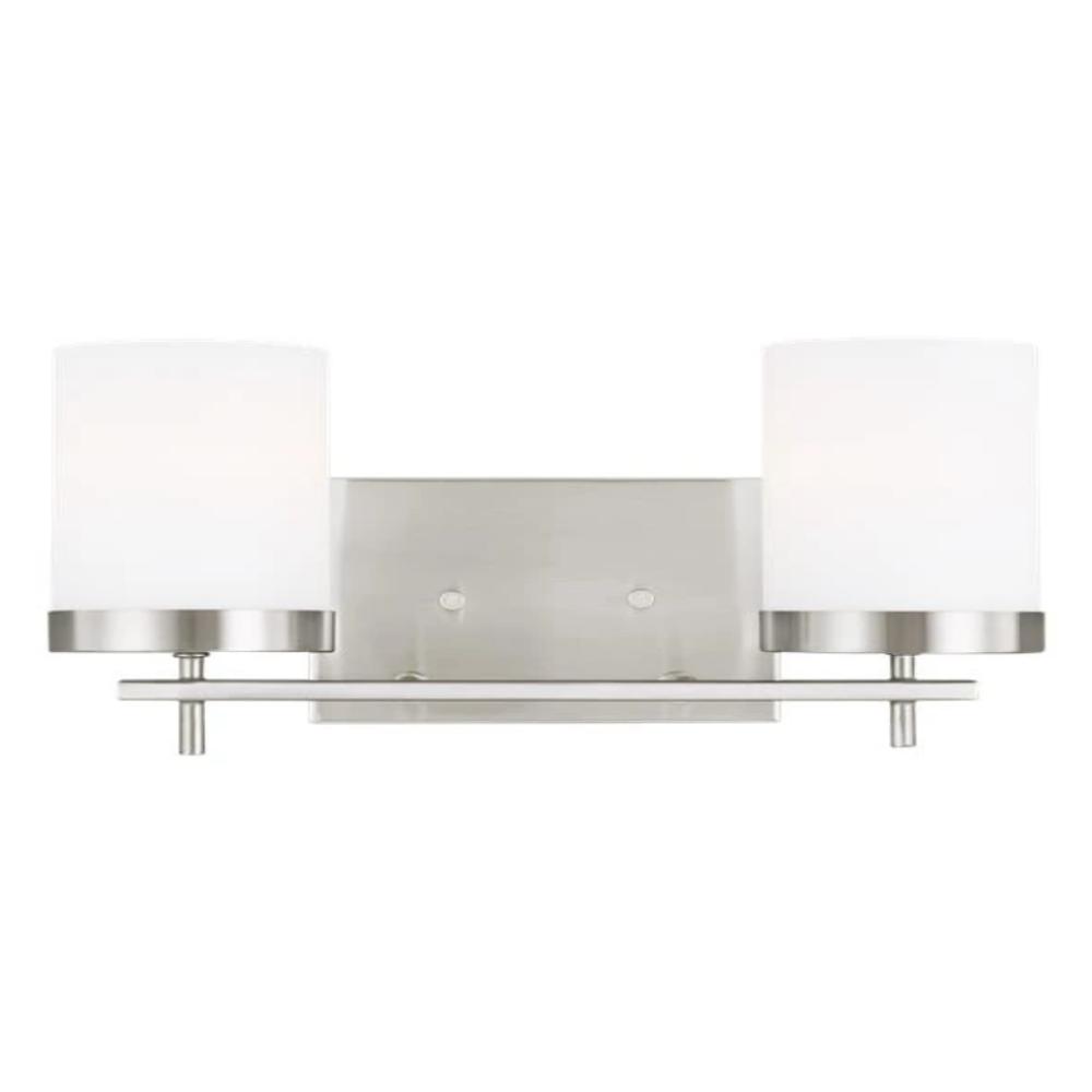 Huntington 2-Light Vanity, Vanity, Brushed Nickel