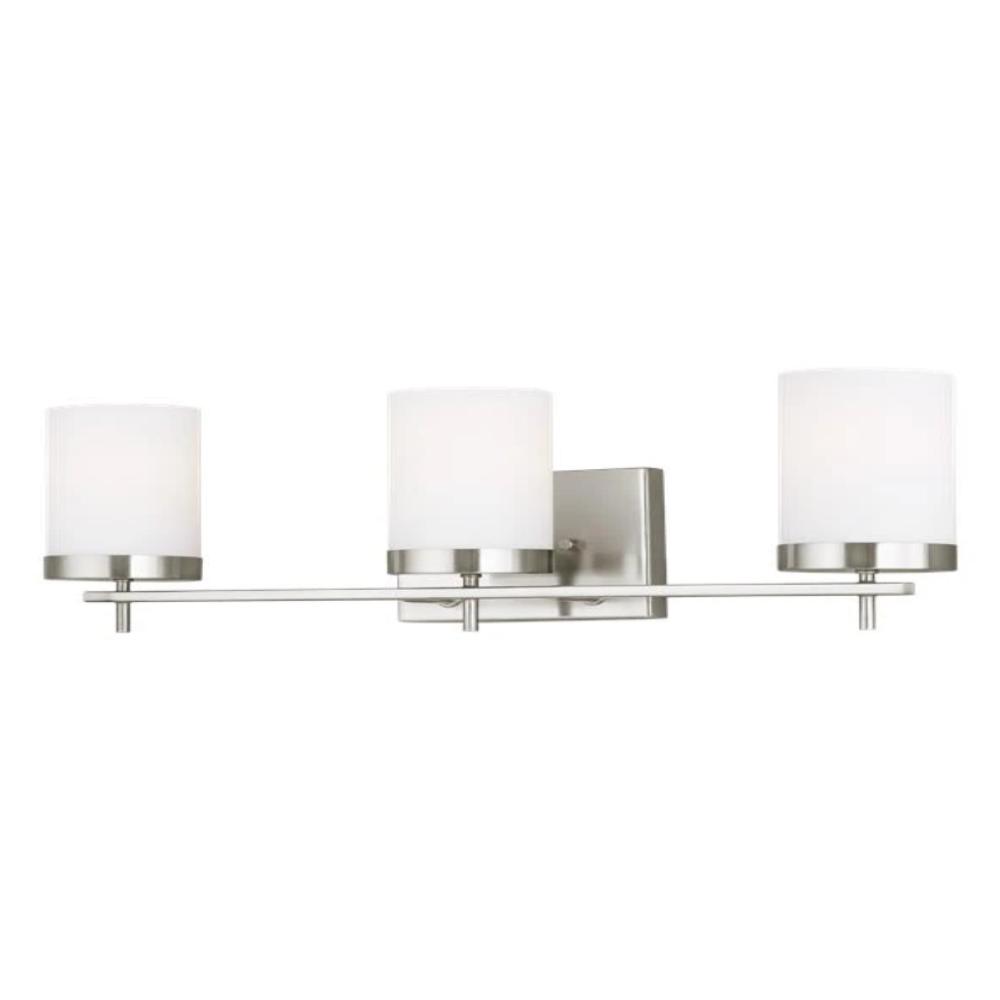 Huntington 3-Light Vanity, Vanity, Brushed Nickel