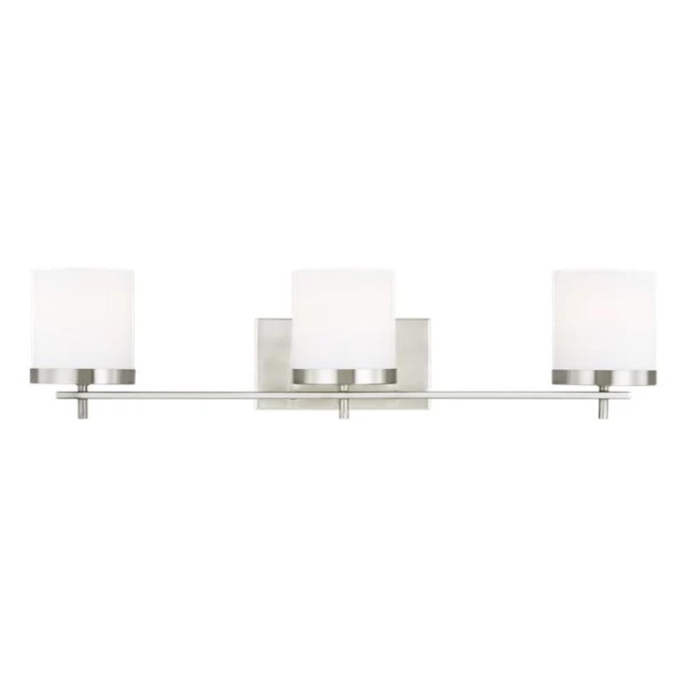 Huntington 3-Light Vanity, Vanity, Brushed Nickel