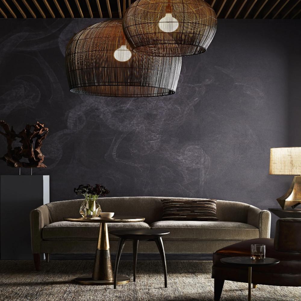 Lotte Pendant, Pendant, 	Natural and Black Ombre