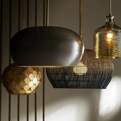 Lotte Pendant, Pendant, 	Natural and Black Ombre