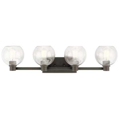 Harmony Vanity, 4-Light Vanity, Olde Bronze, Clear Glass