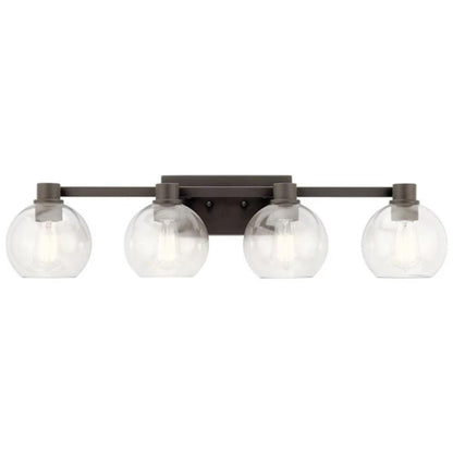 Harmony Vanity, 4-Light Vanity, Olde Bronze, Clear Glass