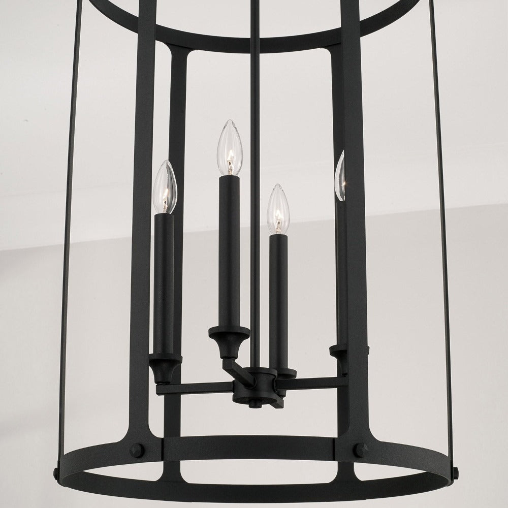 Benson Foyer Pendant, Pendant, Black Iron