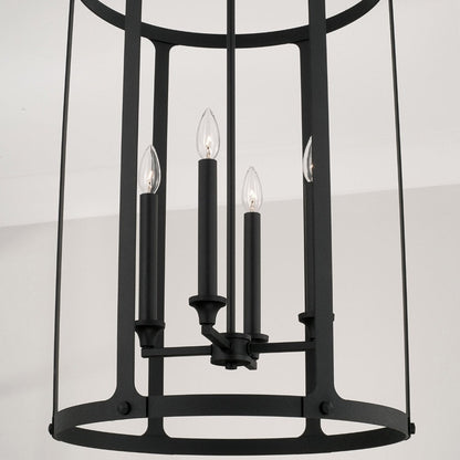 Benson Foyer Pendant, Pendant, Black Iron