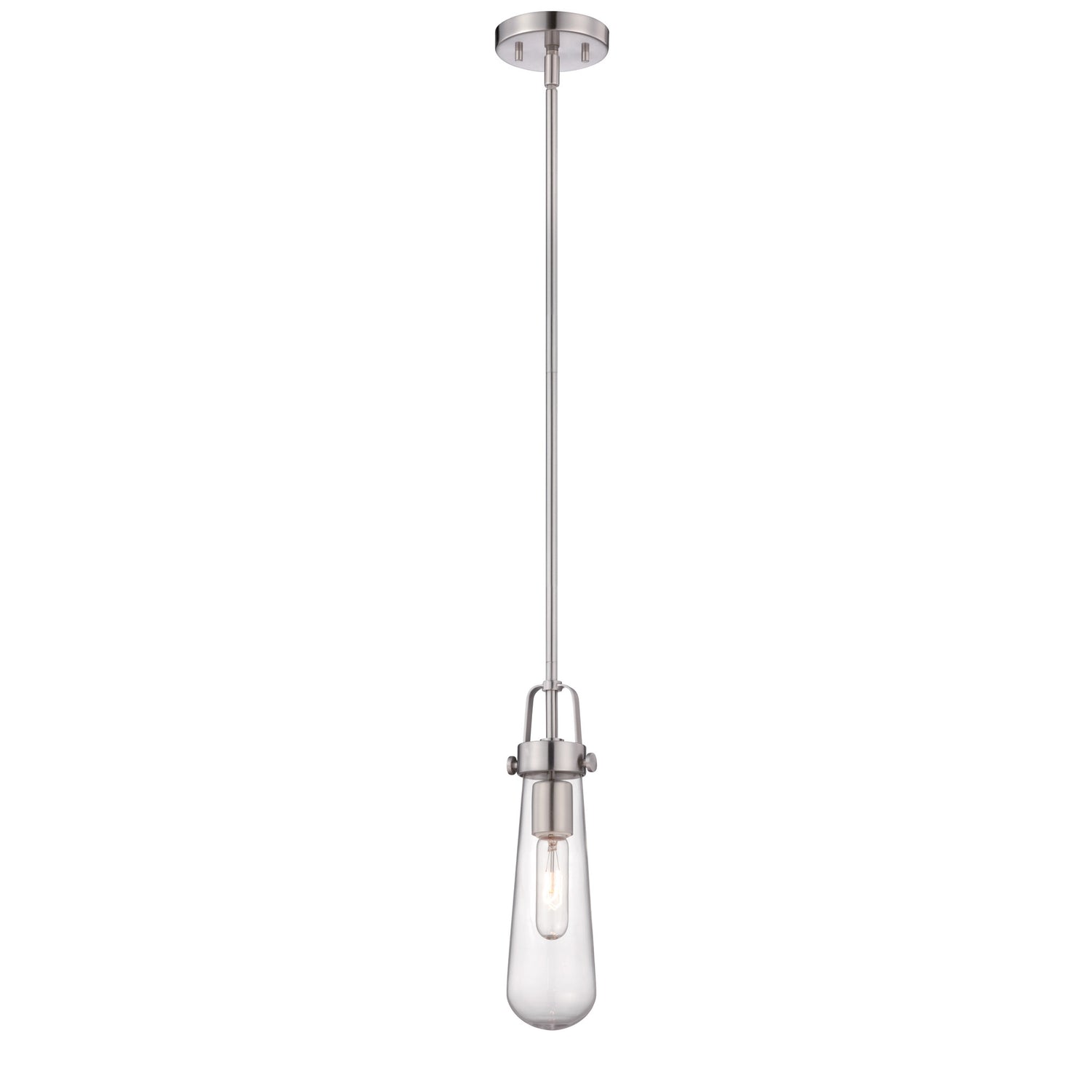Beaker Pendant in Brushed Nickel, by Nuvo Lighting, 60-5262