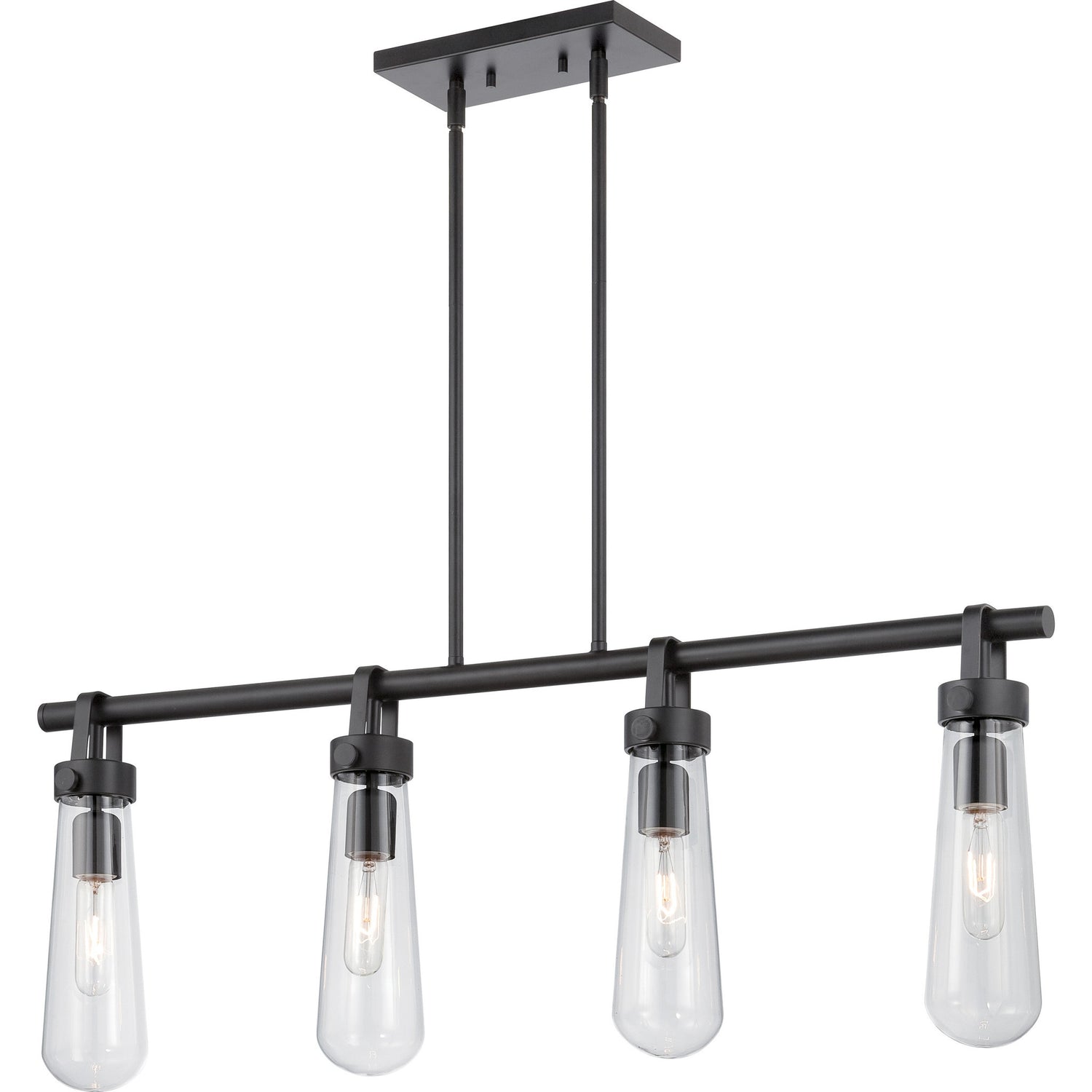 Beaker Linear Chandelier in Aged Bronze, by Nuvo Lighting, 60-5365